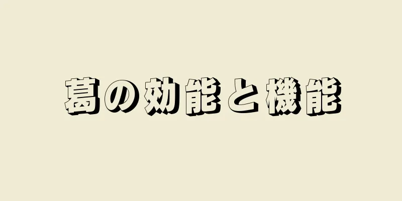 葛の効能と機能