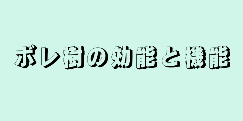 ボレ樹の効能と機能
