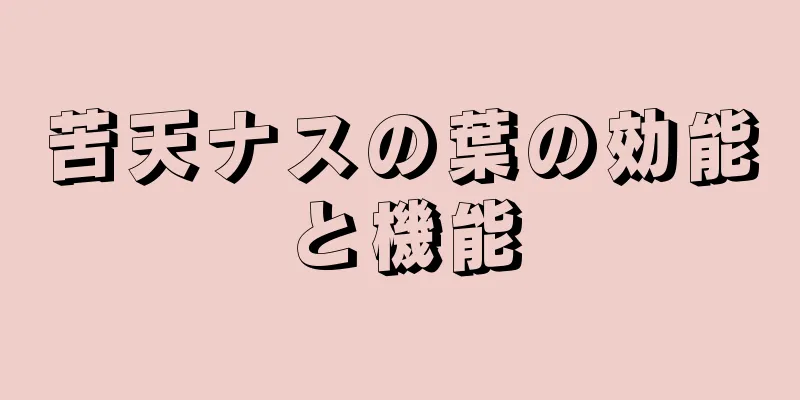苦天ナスの葉の効能と機能