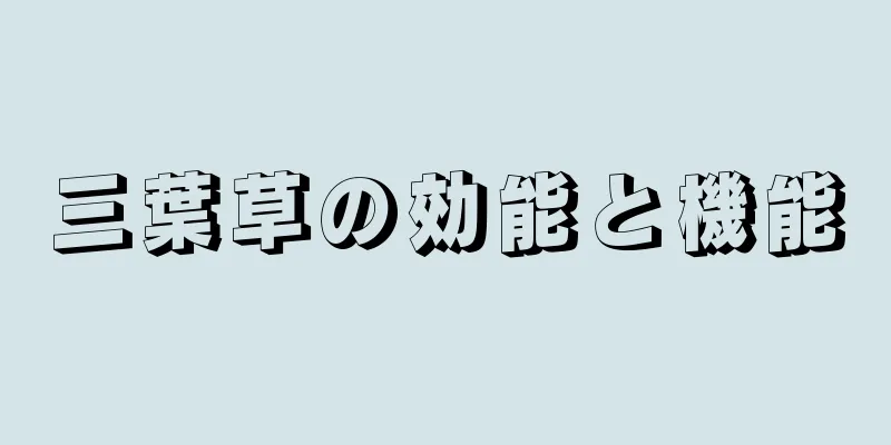 三葉草の効能と機能