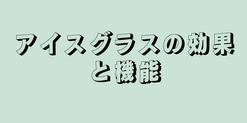 アイスグラスの効果と機能