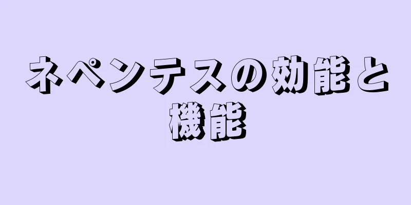 ネペンテスの効能と機能