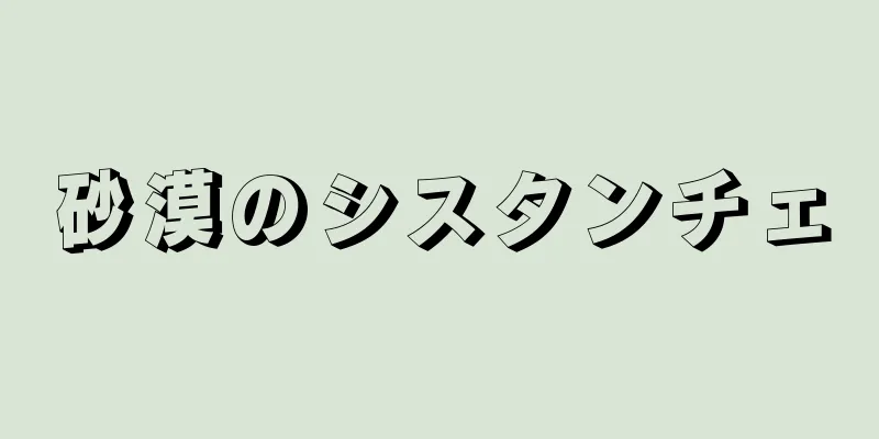 砂漠のシスタンチェ