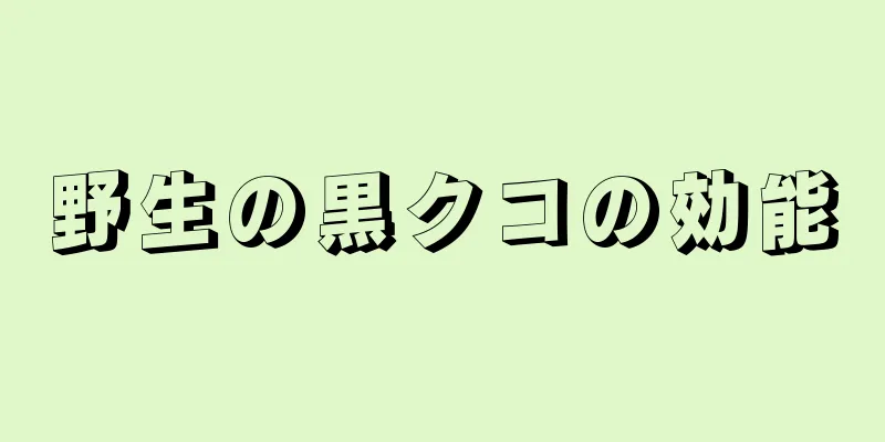 野生の黒クコの効能