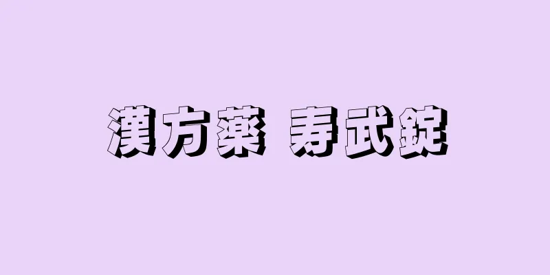 漢方薬 寿武錠