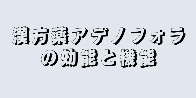 漢方薬アデノフォラの効能と機能