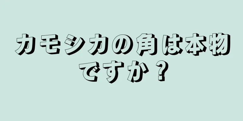 カモシカの角は本物ですか？