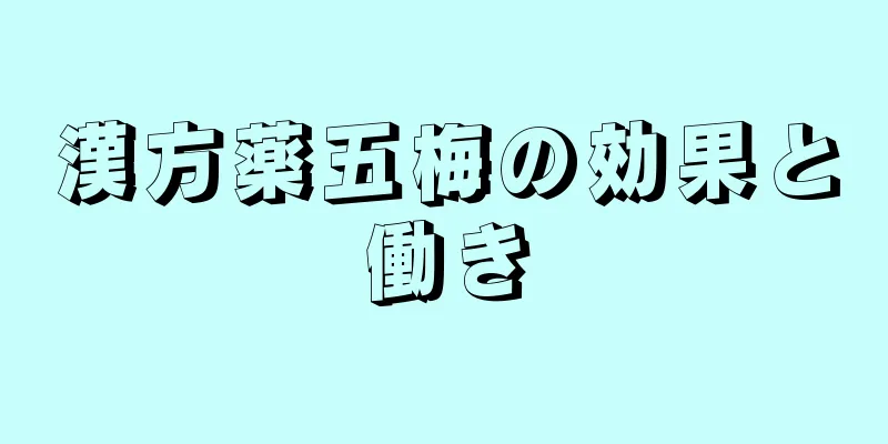 漢方薬五梅の効果と働き