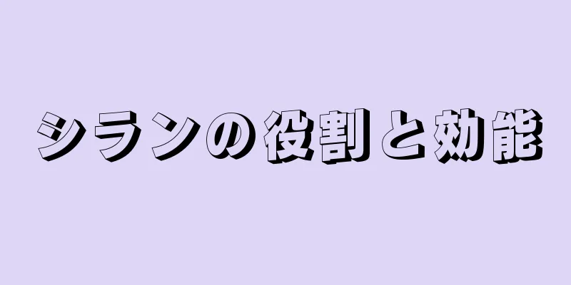 シランの役割と効能