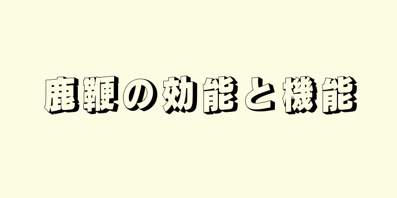 鹿鞭の効能と機能