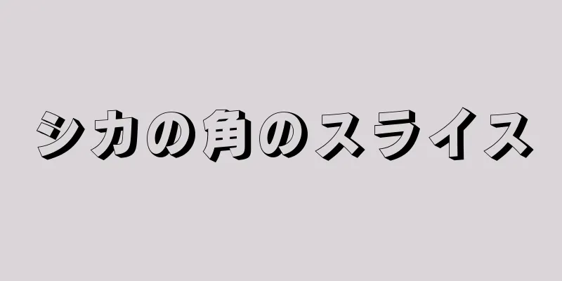 シカの角のスライス