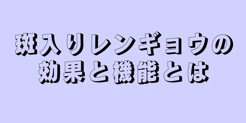 斑入りレンギョウの効果と機能とは