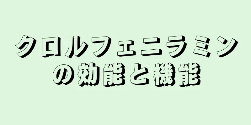 クロルフェニラミンの効能と機能