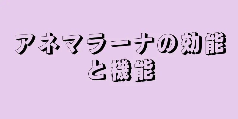 アネマラーナの効能と機能