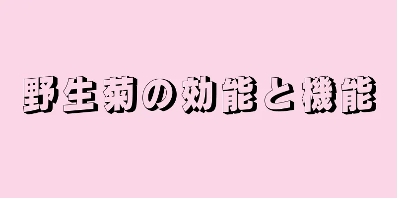 野生菊の効能と機能