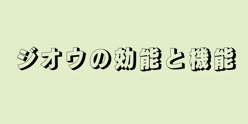 ジオウの効能と機能