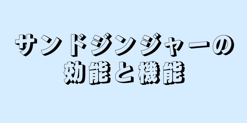 サンドジンジャーの効能と機能