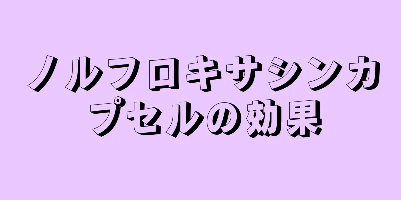 ノルフロキサシンカプセルの効果