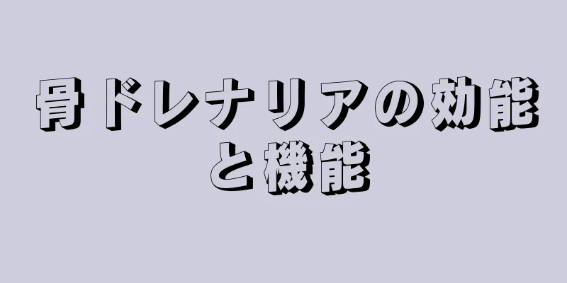 骨ドレナリアの効能と機能