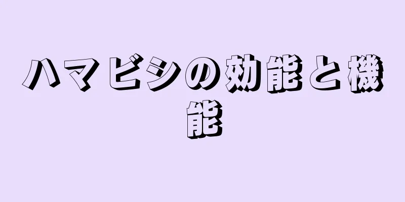 ハマビシの効能と機能