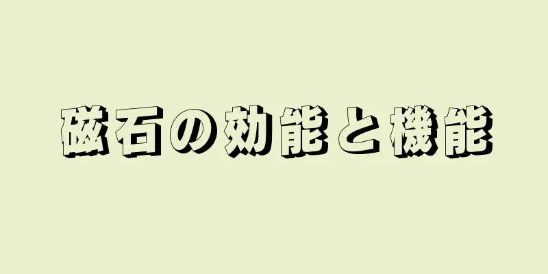 磁石の効能と機能