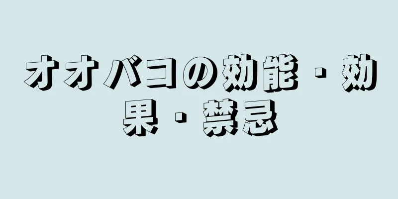 オオバコの効能・効果・禁忌
