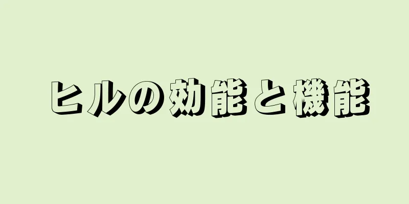 ヒルの効能と機能
