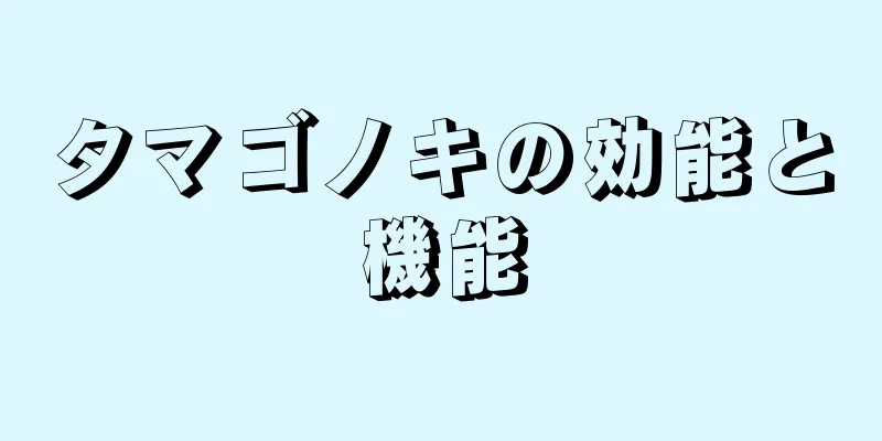 タマゴノキの効能と機能