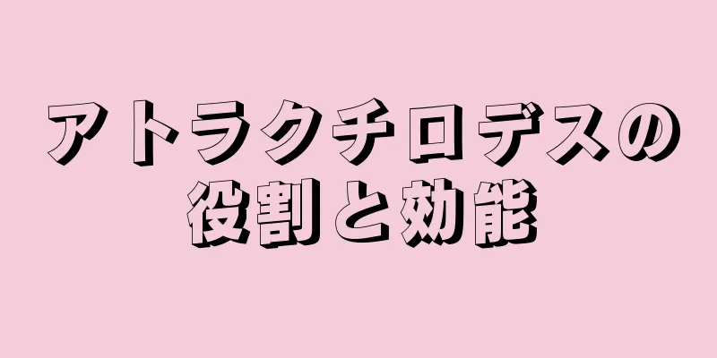 アトラクチロデスの役割と効能