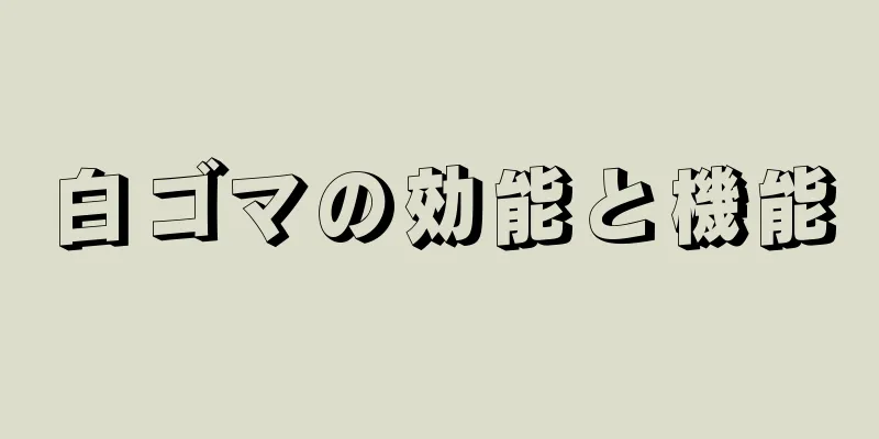 白ゴマの効能と機能
