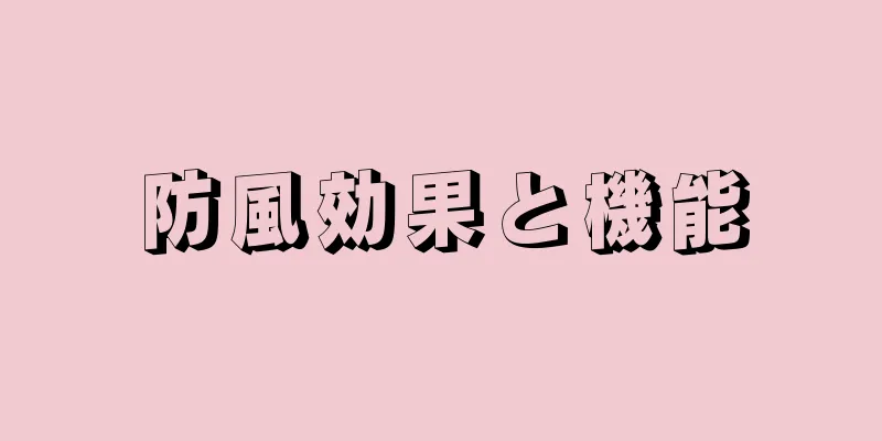防風効果と機能