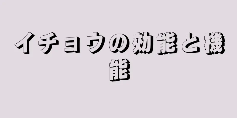 イチョウの効能と機能