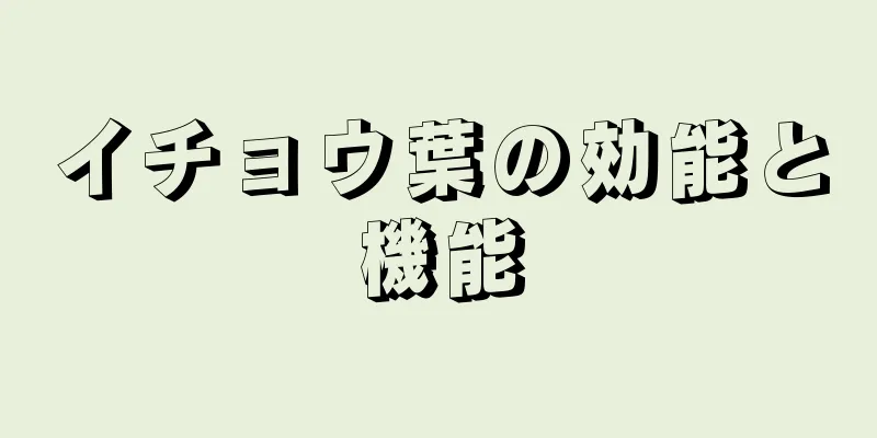 イチョウ葉の効能と機能