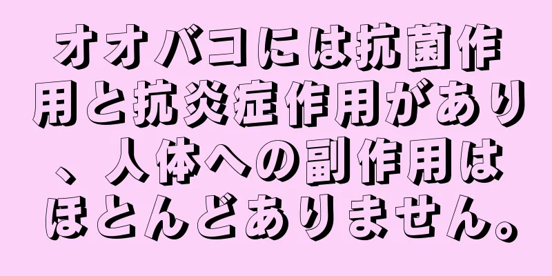 オオバコには抗菌作用と抗炎症作用があり、人体への副作用はほとんどありません。